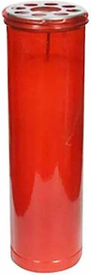 TnS Plastic Memorial Tribute Candle Red 6 Days Burning Time