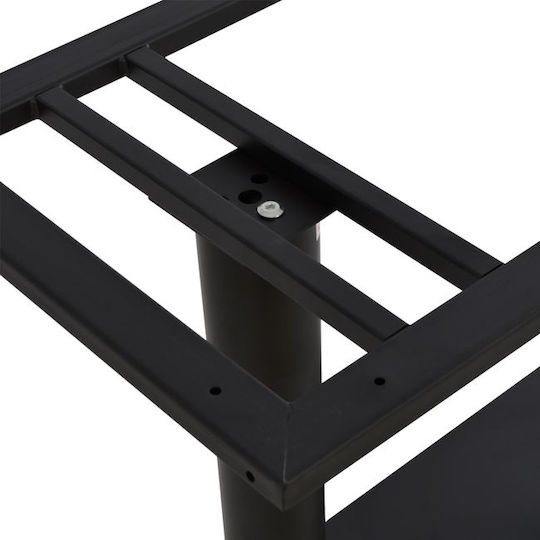 HomeMarkt Folding Table Stand made of Metal with Regulator Black 70x40x72cm