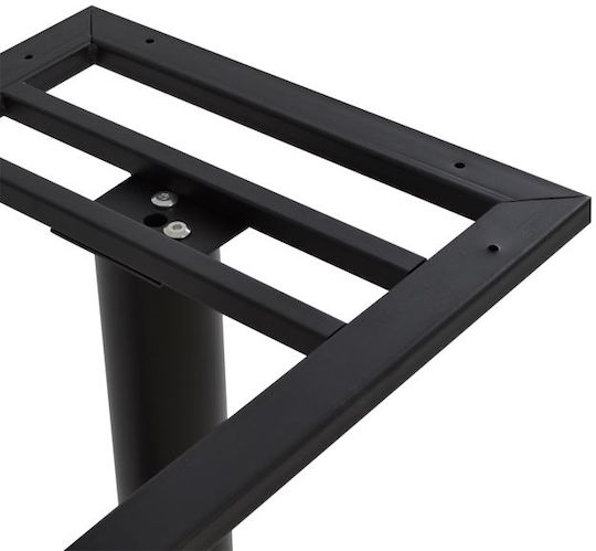 HomeMarkt Folding Table Stand made of Metal with Regulator Black 70x40x72cm