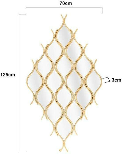 Inart 3-95-161-0044 Καθρέπτης Ολόσωμος Χρυσός 125x70cm Inart 3-95-161-0044 Καθρέπτης Ολόσωμος Χρυσός 125x70cm