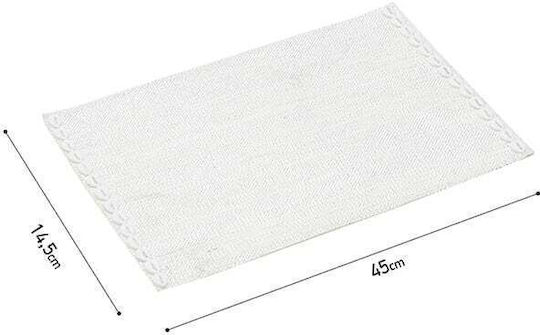 Inart Placemats Tesatura Alb 45x30cm 6buc