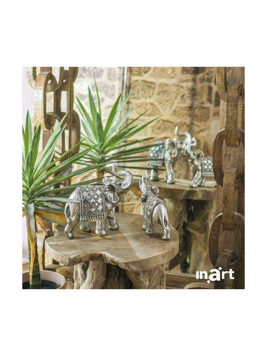 Inart Decorative Elephant Polyresin 17x7x19cm 1pcs