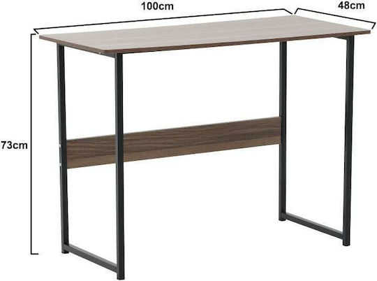 Birou 100x48x73 cm Bej Natural - Negru
