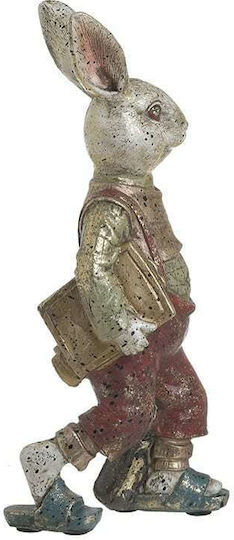 Inart Διακοσμητικός Λαγός Πολυρητίνης 9x7x20cm