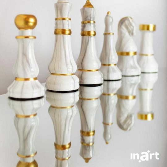 Inart Ceramic Chess Piece Table Decor 9x9x23cm