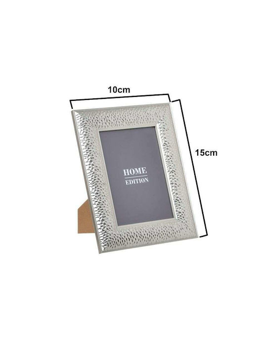 Inart Inart Kunststoff Fotorahmen mit Silbernem Rahmen Silber