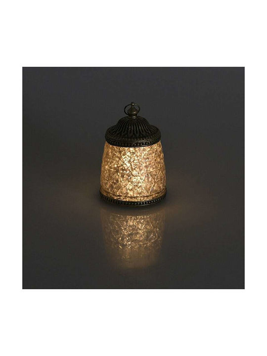 Inart Decorative Lamp Lattern LED Battery Gold