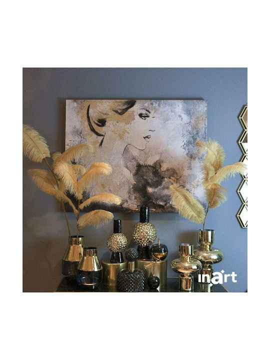Inart Decorative Vase Gold 18x18x30cm