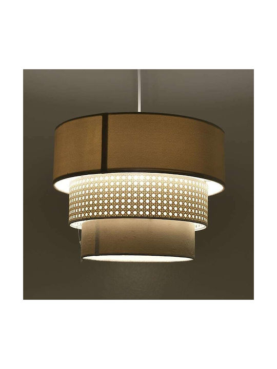 Inart Pendant Light Single-Light Bell Beige