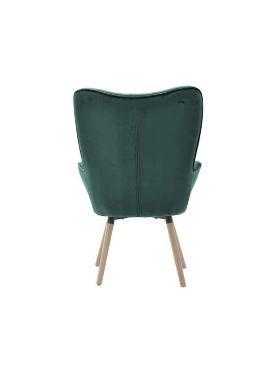 Bergère with Footstool Green 70x68x105cm