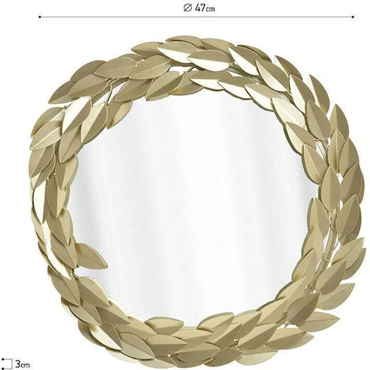 Inart Kleine Blätter Gold Durchmesser 47cm Inart Kleine Blätter Gold Durchmesser 47cm