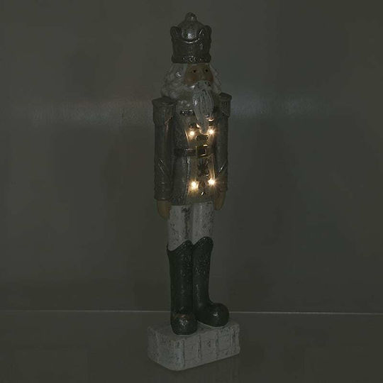 Inart Ceramic Christmas Nutcracker 92cm Silver