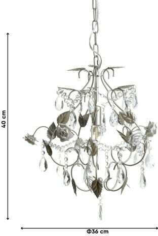 Inart Pendant Light Silver 36x36x40cm Inart Pendant Light Silver 36x36x40cm