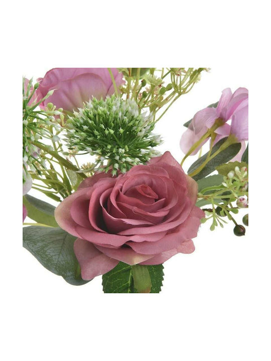 Inart Bouquet of Artificial Flowers Pink 40cm 1pcs