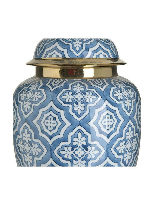 Inart Decorative Vase Blue 23x23x44cm