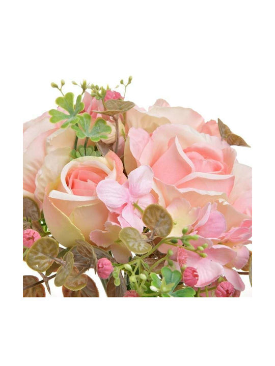 Inart Bouquet of Artificial Flowers Pink 28cm