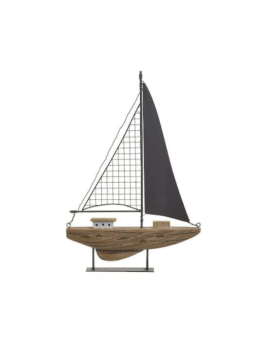 Inart Декоративна лодка Дърво Natural/Black 30x5x45см 1бр