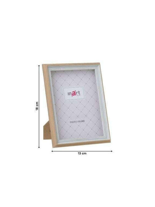 Inart Photo Frame Plastic 13x18cm Λευκή 1pcs