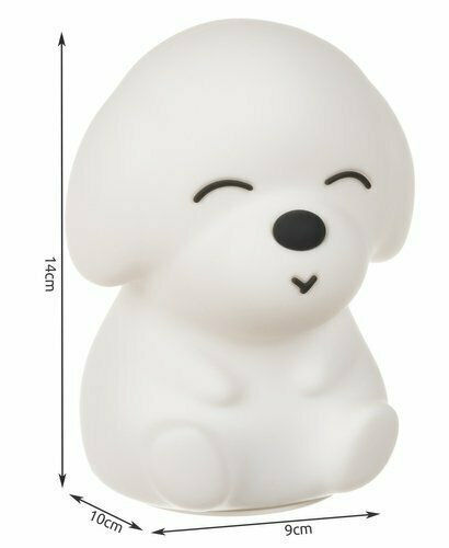 Iso Trade Led Kids Decorative Lamp Dog with Color Changes White