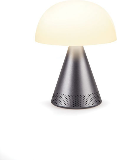 Lexon Mina Metal Lampă de masă LED cu Abajur Alb și Bază Gri