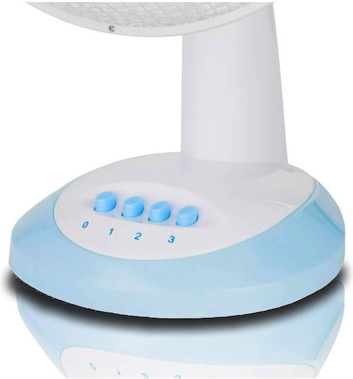 MPM Tischventilator 40W Lüfterdurchmesser 34,5cm Weiß