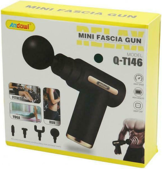 Andowl Mini Fascial Gun Gun Massage for the Head with Vibration Black