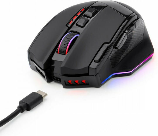 Redragon Sniper Pro M801P-RGB Ασύρματο Gaming Ποντίκι 16000 DPI Μαύρο