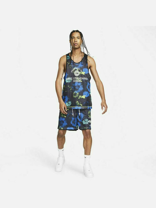 Nike Standard Issue Reversible Men's Athletic Shorts Black/Navy Blue/Yellow