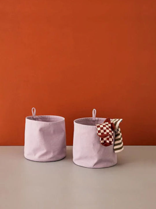 Kids Concept Kinder Aufbewahrungskorb aus Stoff Lila 20cm 2Stück