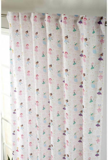 Teoran Ballerina Kids Curtain with Rod Pocket