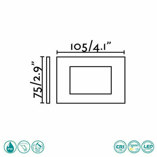 Faro Barcelona Spark-1 Aplica de exterior montată pe perete LED IP65 5W 10.5x7.5εκ.