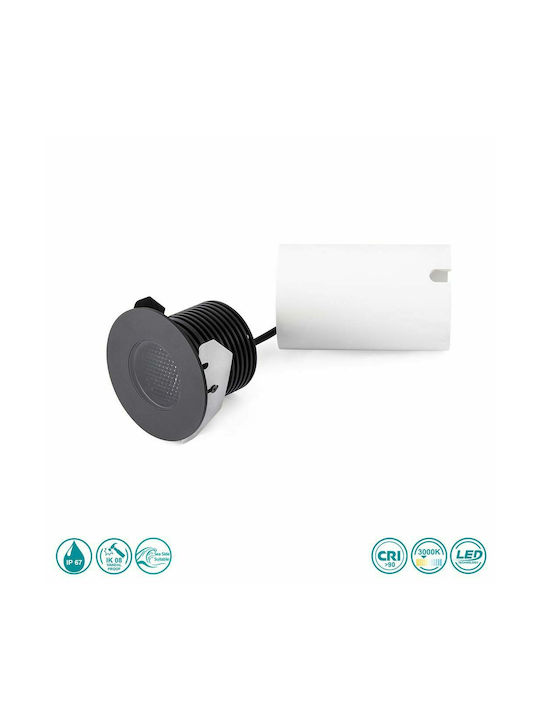 Faro Barcelona Grund Spot Floor Lamp LED 13W with Warm White Light IP67 Black