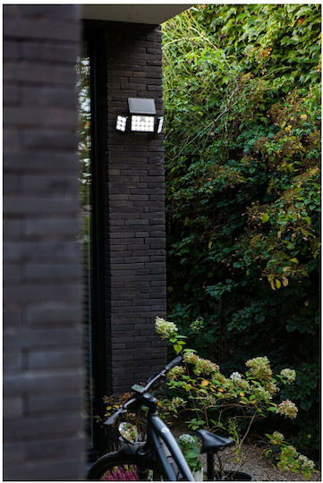 Lutec Tuda Wall Mounted Solar Light 7.4W 1500lm Warm to Cool White with Motion Sensor IP44 20.9cmx11.7cmx32.1cmcm