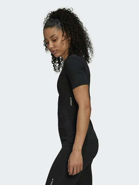 Techfit Γυναικείο T-shirt Fast Drying Μαύρο