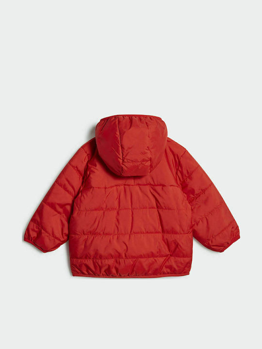 Kids' Sports Jacket Short with Hood Red Adicolor