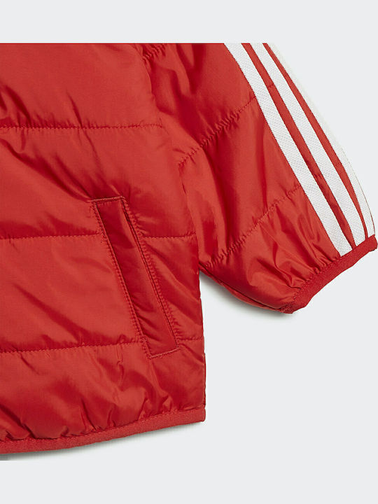 Kids' Sports Jacket Short with Hood Red Adicolor