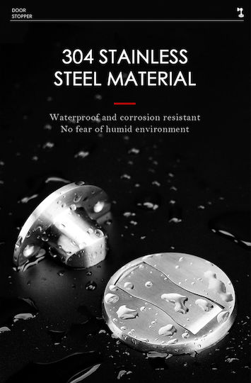 Door Stopper Magnetic Metallic Silver 1pcs