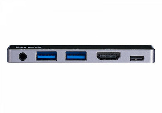 Aten PD92W USB-C Dockingstation für Laptops mit HDMI 4K PowerDelivery Schwarz