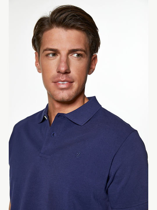 Snta Polo Pique Kurzarm Basic S Logo - Blau Marine