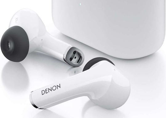 Denon AH-C830NCW In-ear Bluetooth Handsfree Earphones with Sweat Resistance and Charging Case White