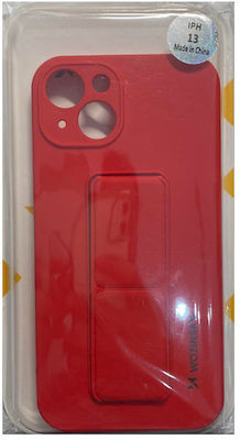 Wozinsky Kickstand Flexible Silicone Back Cover Red (iPhone 13)