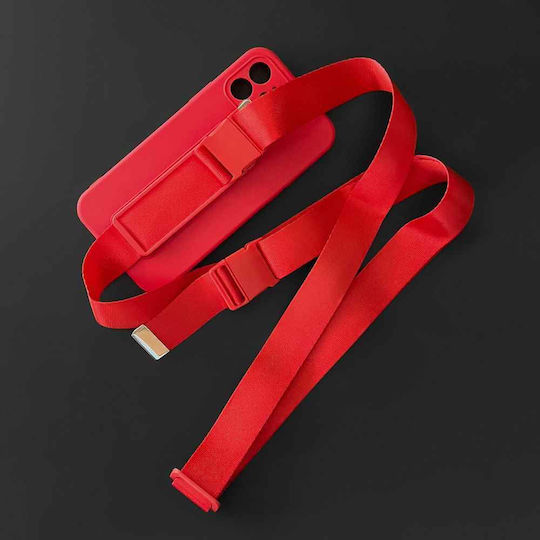 Hurtel Rope Air Bag Back Cover Silicone 1mm Red (Poco X3 NFC / X3 Pro)