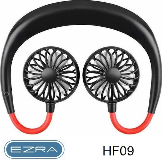 Ezra HF09 Ventilator Gât USB Reîncărcabil Negru