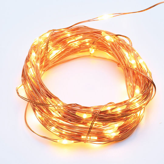 12 Λαμπάκια LED 1.2μ. Θερμό Λευκό Μπαταρίας σε Σειρά 12 Λαμπάκια LED 1.2μ. Θερμό Λευκό Μπαταρίας σε Σειρά