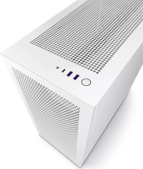 NZXT H7 Flow (2022) Gaming Midi Tower Computer Case with Side Window Matte White