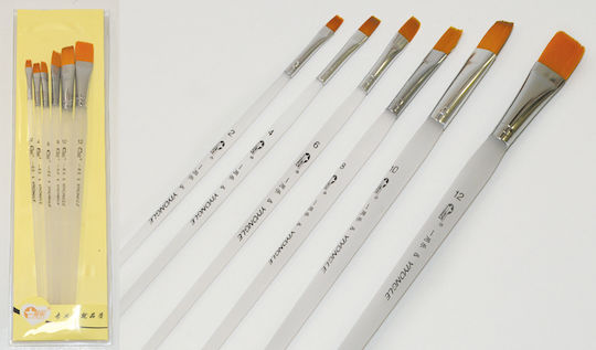 Faitakis Pack Plaque Paint Brush Set No8 6pcs