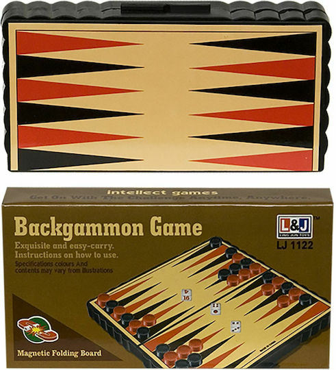 ToyMarkt Travel Magnetic Backgammon with Checkers 13x13cm