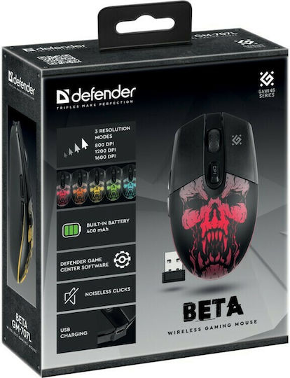 Defender GM-707L RGB Gaming Ποντίκι Μαύρο