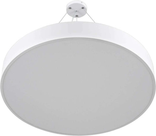 GloboStar Burton Deckenleuchte 60cm Weiß mit Integrierter LED und Fernbedienung