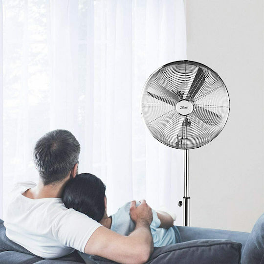 Zilan Ανεμιστήρας Ορθοστάτης 50W Διαμέτρου 40cm Λευκός